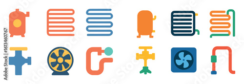 Airconditioning Icon Set