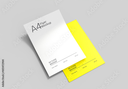 Two A4 Flyer Mockup Template