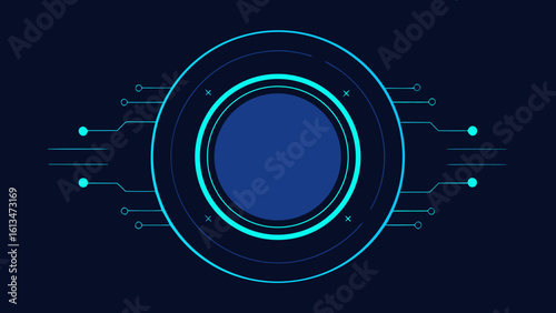 neon blue elliptical interface