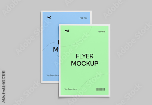 Minimal Double A4 Flyer  Mockup Template
