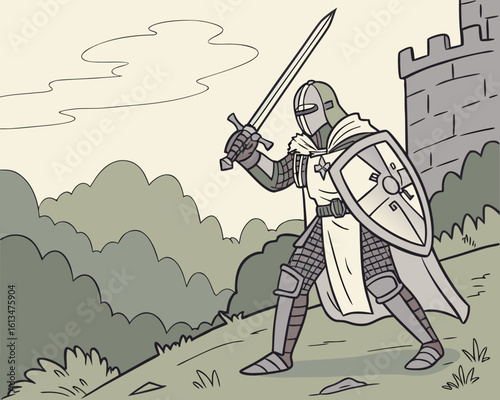 knight with sword
