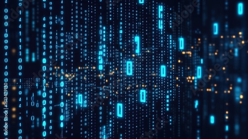 Wallpaper Mural Abstract digital data stream background Torontodigital.ca