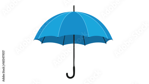Blue Umbrella Isolated on Black Background. This illustration features umbrella, blue, rain.