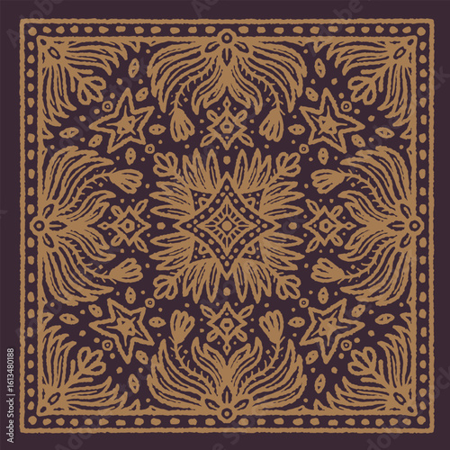 scarf design bandana print nature eye flower leaf ornament street 