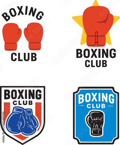 Set of Boxing Club Logo