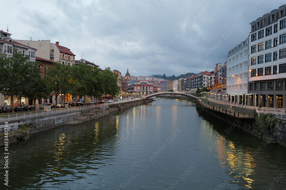 Obraz premium View of the river of Bilbao