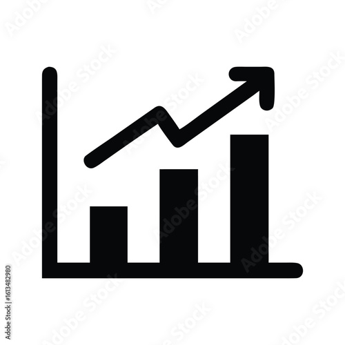 Business graph showing growth and success illustration