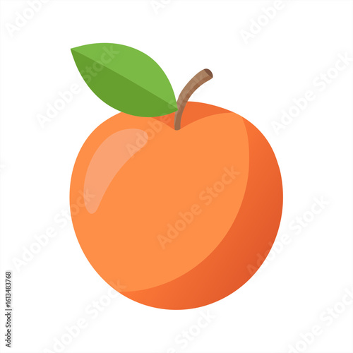 peach on transparent background