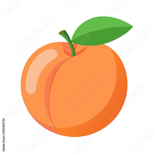 peach on transparent background