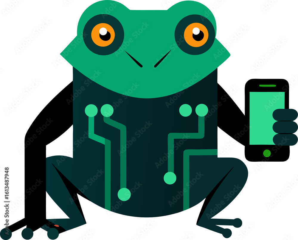 Obraz premium funny cartoon android