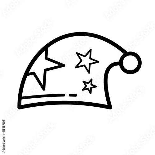  Nightcap with stars - vector icon