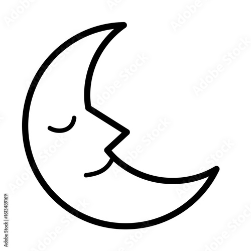 Moon night sleep - vector icon