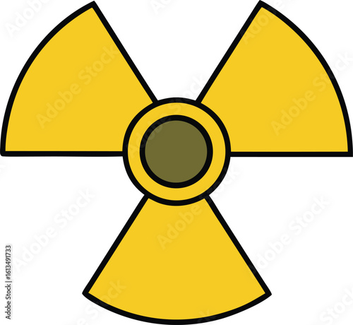 radioactive symbol vector illustration on transparent background