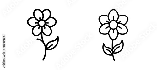 Delicate flower blooms floral element 