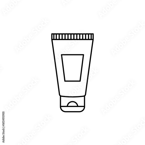 Cream tube vector icon for skincare and topical application products