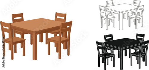 Explore wooden dining table and chairs set styles for your home furniture needs today