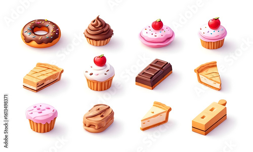 Assortment of delicious desserts and pastries