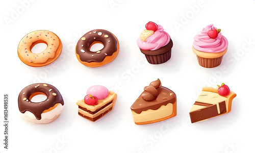 Assortment of delicious desserts and sweet treats