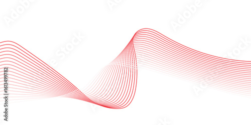 Abstract red wave background.