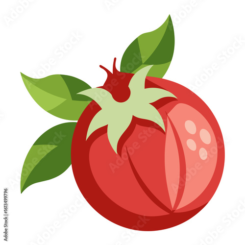 pomegranate-flower-on-white-background
