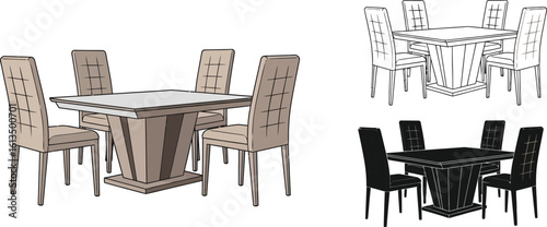 Discover stylish dining table set with chairs for modern home furniture decor ideas