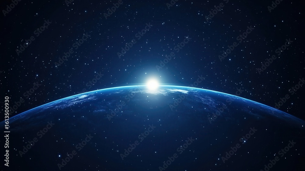 Obraz premium Earthrise over Dark Space