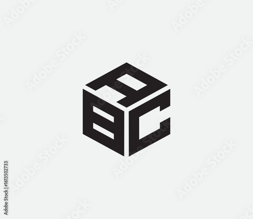 Modern Geometric Cube Monogram Logo Design, "ABC" hexagon cubic alphabet letter vector geometric font Logo for design. Initial three letters template logo. Vector Illustration