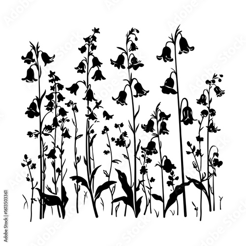 Bluebell Flower Clipart Silhouette