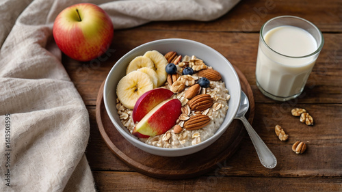 healthy breakfast with muesli