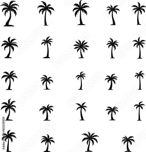 Silhouetted Palm of Trees Collection 