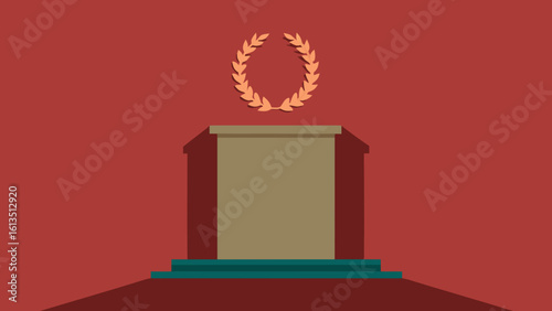 Product Podium with Wreath Shadow