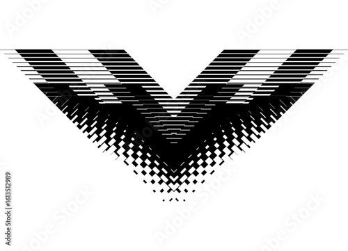 Black sports Striped pattern on white from pixels and lines. Dynamic Design Element. Technological Vector Background. For covers, advertising, cards. For car body, sportswear, toy