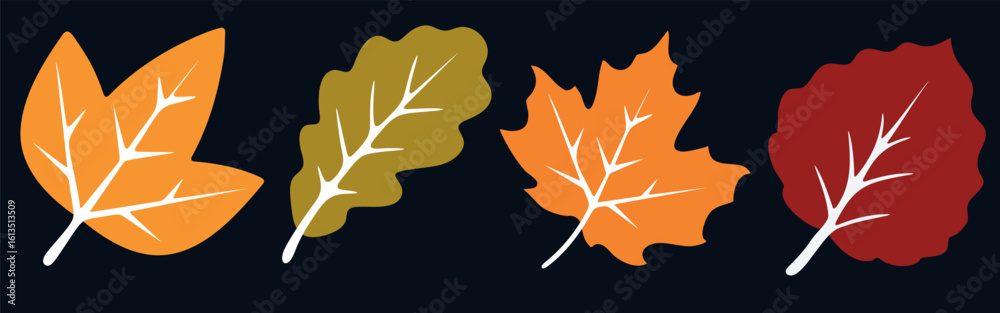 Obraz premium Autumn Pattern Background Vector Illustration with Leaves, Oak, and Pumpkin Elements. 