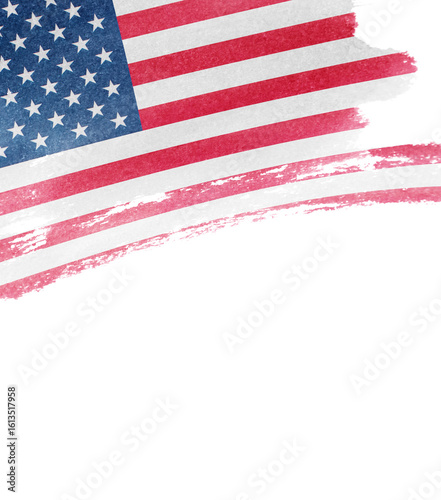 Grunge USA flag. American flag with grunge texture.