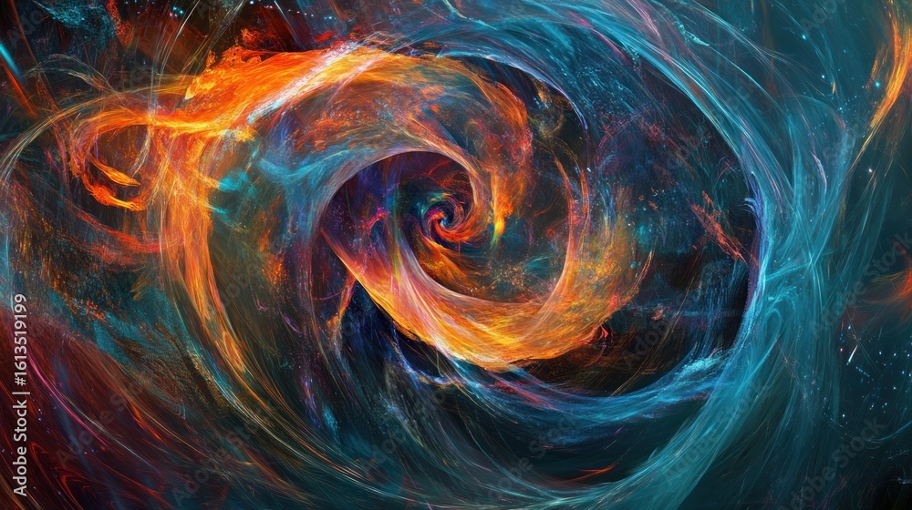 Fototapeta premium Abstract swirling colors design