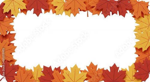 Autumn leaf frame background