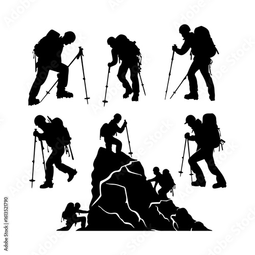 mountain climber outdoor silhouette