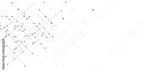 A beautiful Chaotic abstract line seamless pattern .Technology black illustration . Connected lines with dots .graphic background dots with connections for your design, illustration	

