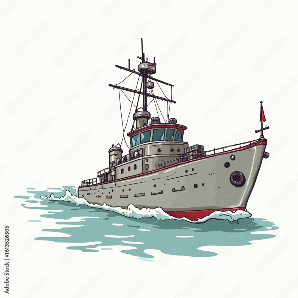 Fototapeta premium Battle Ship Very Cool Design