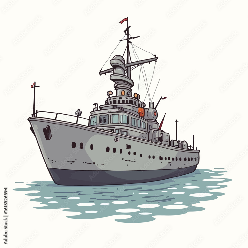 Fototapeta premium Battle Ship Very Cool Design