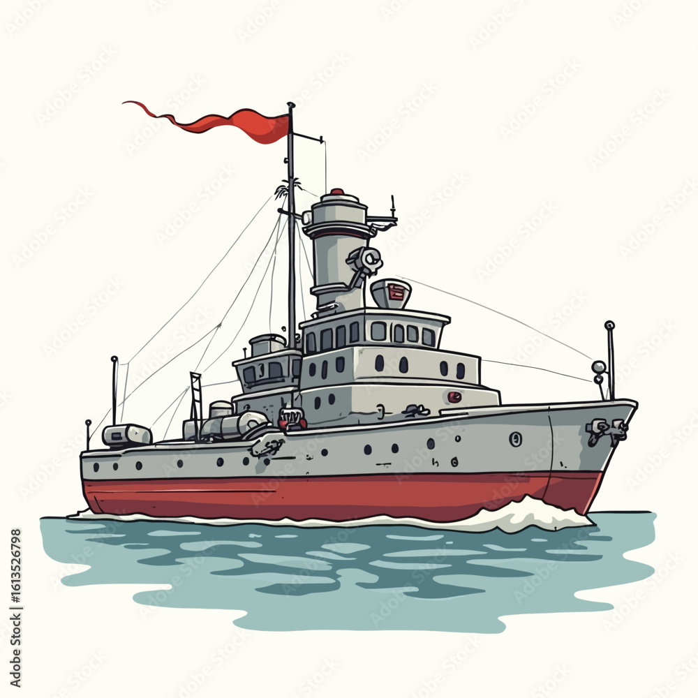 Fototapeta premium Battle Ship Very Cool Design