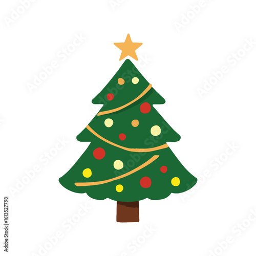 Christmas Tree Vector isolated on white background 