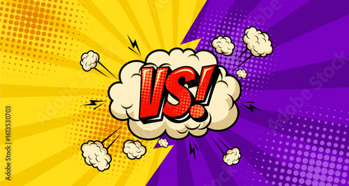 yellow and purple versus background template