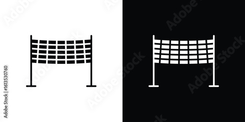 Volleyball net icon or logo isolated sign symbol vector illustration Collection