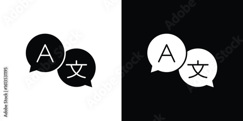 Translator icon or logo isolated sign symbol vector illustration Collection