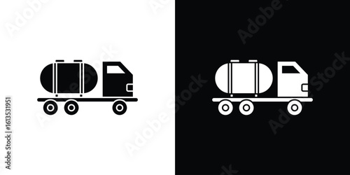 Tank truck icon or logo isolated sign symbol vector illustration Collection