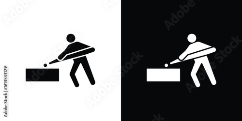 Snooker icon or logo isolated sign symbol vector illustration Collection