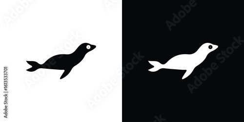 Sea lion icon or logo isolated sign symbol vector illustration Collection