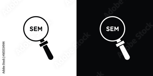 SEM icon or logo isolated sign symbol vector illustration Collection