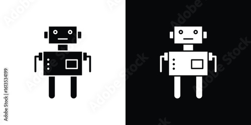 Robot icon or logo isolated sign symbol vector illustration Collection